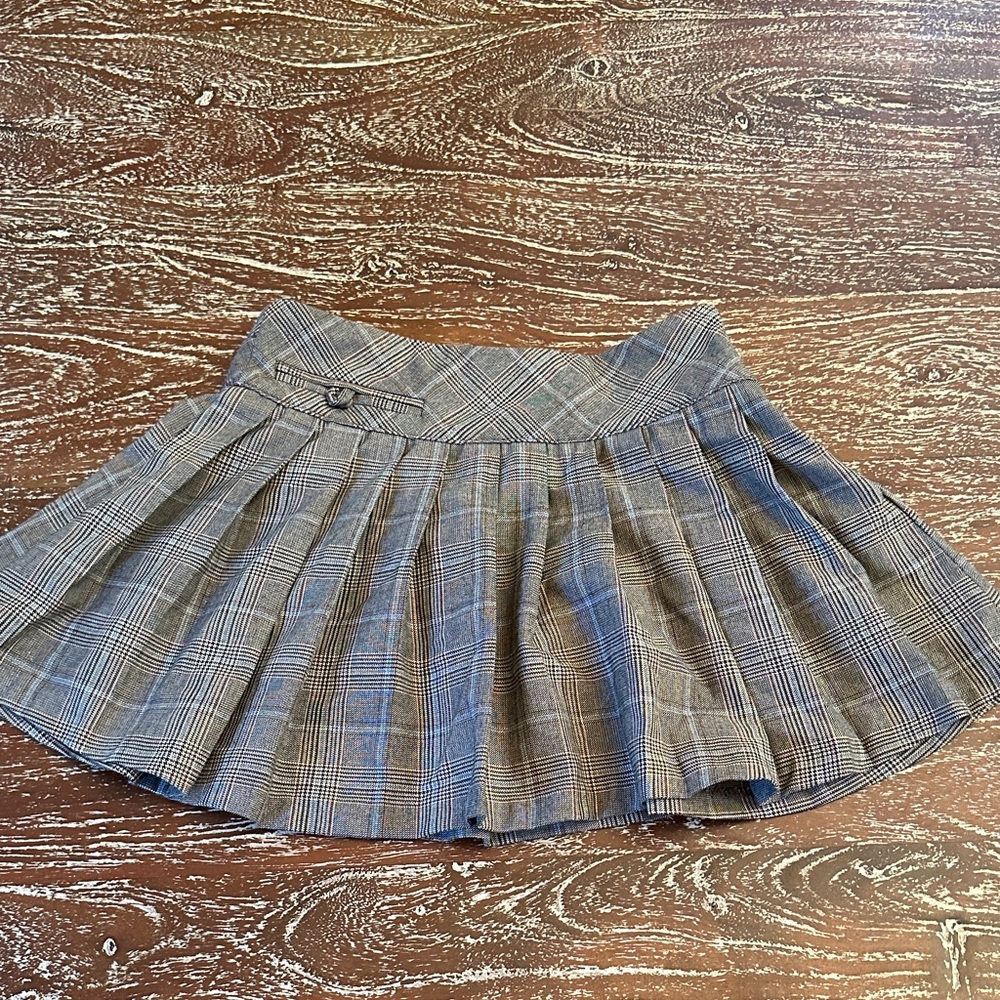 Zara Kids Plaid Pleated Skirt